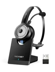 Bluetooth 5.0 Headset with Microphone for PC, USB Wireless Headset with Mic f...