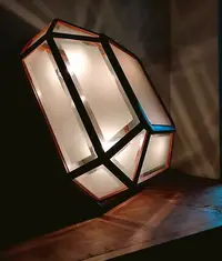 在飛比找Yahoo!奇摩拍賣優惠-立體 鑽石 八角形 台南 老飯店 前廳 吸頂燈 . 手工細木