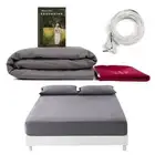 Earthing Grounding Sheets Queen Size (Grey) - 400 Thread Count Soft Earthing ...