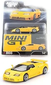 Diecast Model Car Compatible for Mini GT 1:64 Bugatti EB110 Super Sport Giallo Bugatti Limited Edition Die-Cast Collectibles MGT00866