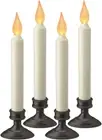 FPC1205A-4 Battery Operated LED Window Candle, Dusk to Dawn Light Sensor, Aged
