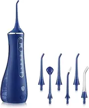 LF Wireless Electric Oral Irrigator with 4 Modes and 6 Jet Tips, Water Flosser IPX7 Waterproof USB Charging 220 ml Oral Irrigator Water Flosser Tooth Cleaner for Home Travel