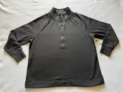 Women’s Terra & Sky Quarter Zip Pullover Black Size 0X