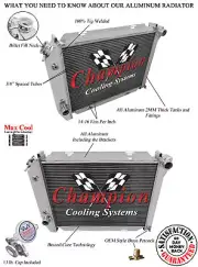 2 Row Ace Champion Radiator for 1967 1968 Ford Thunderbird (for: Ford)