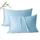 2 Pack Cooling Pillow Cases,Viscose Derived from Bamboo Pillow Protectors Sta...