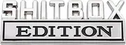 3D SHITBOX Car Sticker, Shitbox Edition Badge, ABS Shitbox Emblem, Big Size Car Decal, Car Tail Side Sticker Accessories, Suitable for Trucks, Cars, 6.9x1.5in Kuitgh