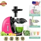 Pink Slow Masticating Juicer with Quiet Motor & 2 Speed Modes - BPA-Free