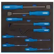 Draper Scraper Hook and Pick Set in 1/2 Drawer EVA Insert Tray 9 Piece 63500