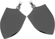 Toyvian 2pcs Blank Shield Shaped Stainless Steel Pet Id Tags for Dogs and Cats Custom Engraved Name Tags Versatile Pendant for Pet Identification Finish