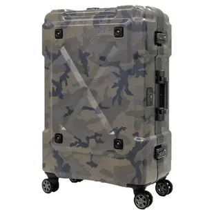 日本LEGEND WALKER 6302-69-28吋 鋁框杯架行李箱 迷彩灰