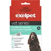 Exelpet Vet Flea Intestinal & Heartworm Medium Dog each
