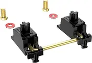 DUROCK V2 PCB Mount Screw in Stabilizer, Black Gold Keyboard Stabilizer with Black Housing and Gold-Plated Hardware, Mechanical Keyboard Stabilizers with 2u 6.25u 7u Wires (V2 Black Gold 100% Kit)