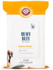 Arm & Hammer for Pets Heavy Duty Multipurpose Bath Wipes for Dogs, Travel Size,
