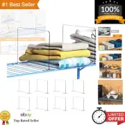 Closet Shelf Organizer for Wire Shelves -8 Pack -Easy Clip-No Tool- Clear Acr...