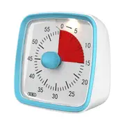 Visual Timer with Night Light, 60 Minutes Countdown Timer for Kids and Adults, Time Management Tool (Blue) RedWhiteBlue