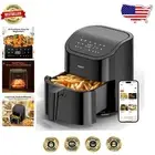 Health-Conscious 4.8QT Air Fryer: Less Oil, More Flavor with Online Recipes