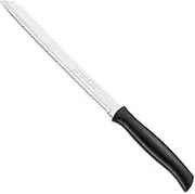 Tramontina Athus Bread Knife with Black Colour Handle, 8-Inch Size