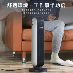 【Philips 飛利浦】塔式暖風機/陶磁電暖器-可遙控 AHR2142FD