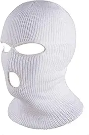 3 Hole Winter Knitted Mask, Outdoor Sports Full Face Cover Ski Mask Warm Knit Balaclava for Adult