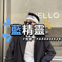 在飛比找Yahoo!奇摩拍賣優惠-髮帶SUPERWZM街頭潮牌字母發帶男歐美百搭嘻哈針織彈力發