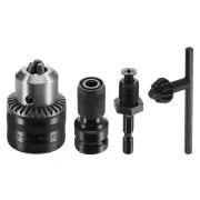Drill Chuck 1.5-13mm with Hex Shank Adapter Chuck Key Socket Square Converter