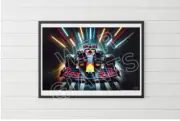REDBULL F1 CAR 17x11 Art Print