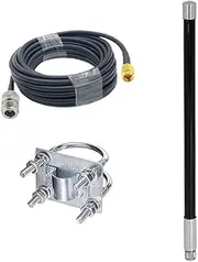 915MHz Lora Antenna 5.8dBi 3DFB Low Loss Cable for Meshtastic Nebra Bobcat 300 Cal-Chip RAK V2 Syncrobit SenseCAP M1 Helium HNT Miner Hotspot Gateway (Black, 55CM)