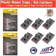 2/4/6/12/24/48 Plastic Mouse Traps Trap Reusable Mice Rat Snare Catcher Rodent