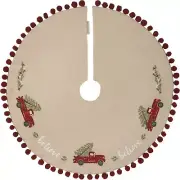 Primitives by Kathy Embroidered Tree Skirt, Believe-Truck
