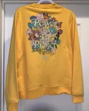 Neff Womens Sweatshirt Medium Yellow Crewneck Pullover New With Tags