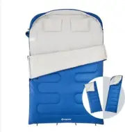 KingCamp Double Sleeping Bag for 3 Season Backpacking Blue 6.8 deg F - 41 deg F