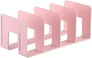 Clear Acrylic Desk File Sorter,Acrylic Clear Purse Organizers,4-Section Clear Desktop File Folder Holder Organizer,Acrylic File Sorter,Thick Office Storage Stand Rack for Book, Envelopes,Pink