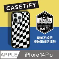 在飛比找PChome24h購物優惠-CASETiFY iPhone 14 Pro 耐衝擊透黑-波