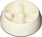 Dogit Dog Bowl Slow Feeder for Wet or Dry Dog Food, Go Slow Anti-Gulping Dog Dish, White, L