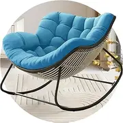 Papasan Chair Cushion Replacement – Soft Indoor/Outdoor Rocking Egg Chair, Wicker Rattan, Hammock & Hanging Basket Chair Cushion for Patio, Garden, Porch, Balcony (CushionOnly(Light Blue)