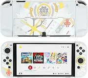 YOCORE Cute Slim Switch OLED Protective Case Cover | Dockable Protective Case Compatible with Switch OLED,Anti-Scratch and Shock-Absorption Design Cover Skin -Yidu White