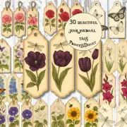 30 Beautiful Junk Journal Tags, Junk Journal Supplies, Scrapbooking, Diary
