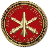 Air Defense Artillery Medallion for Box Cremation Urn/Flag Case -2 Inch Diameter