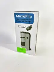 Carson MicroFlip High Power Pocket Microscope 100x-250x LED UV Lighted Flip Down