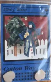 ELLIOT J WINTER 16" SNOWMEN TO MAKE COTTON WAY PATTERN # 234 UNCUT VINTAGE