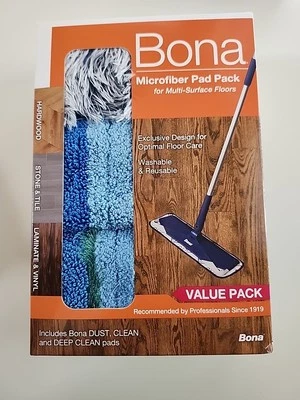 Bona Microfiber Wet/Dry Mop Refill Pad Multipack (3-Pack)