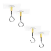 12 PCS Heavy Duty Self Adhesive Hooks Stainless Steel Ceiling Hooks for Home