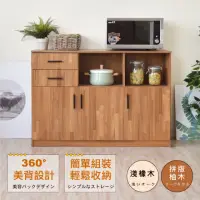 在飛比找momo購物網優惠-【HOPMA】美背現代三門二抽五格廚房櫃 台灣製造 櫥櫃 電