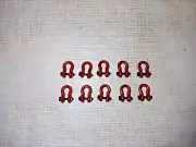 3D Crane & Truck Shackles w/Pin (Set Of 10) 150Ton in 1/50th Red.