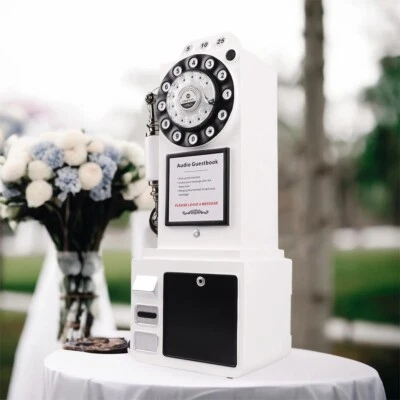 Retro Style Wedding Party Audio Guest Book Telephones Vintage Phone Booth Voice