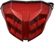 KIXURO Rear Tail Light Turn Signal Blinker Lamp for Streetfighter 848 1100 2012 2013 2014 12 13 14 Assembly Light Brake Lights New Motorcycle Turn Signal Light(Black Red)