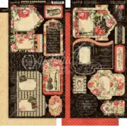 GRAPHIC 45 "LOVE NOTES" TAGS & POCKETS ROMANCE MUSIC ROSES SCRAPJACK'S PLACE