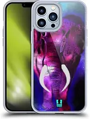 Head Case Designs Elephant Glow Soft Gel Case Compatible with Apple iPhone 13 Pro Max