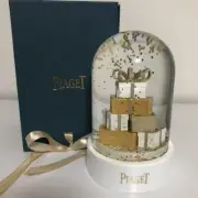 PIAGET White & Gold Gift Box Snow Globe Dome in Box New