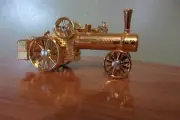 Scale Models 1915 Case Steam Engine 15-45HP Gold Plated 1990 Dealer Success 1/64